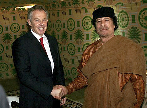 Blair and Gaddafi