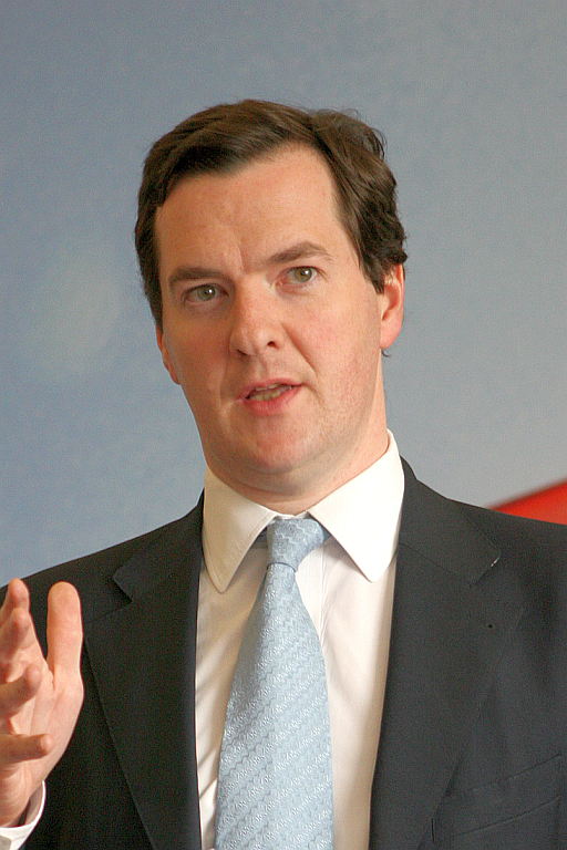 George Osborne MP, pictured speaking on the launch of the Conservative Party manifesto for the 2009 European Parliament elections, at Keele University.