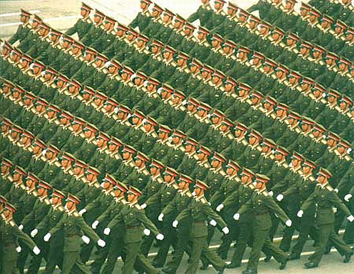 Chinese Army Chinese soldiers marching in formation