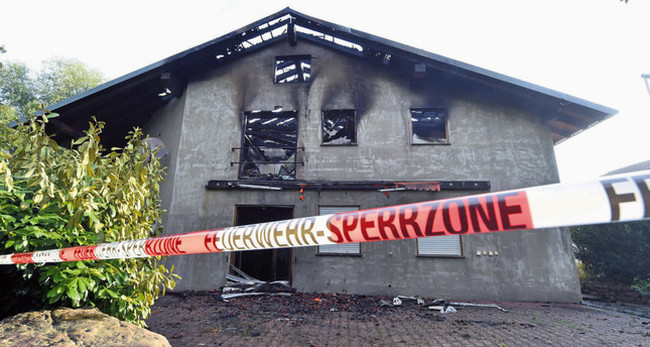 German migrant accommodation burned down