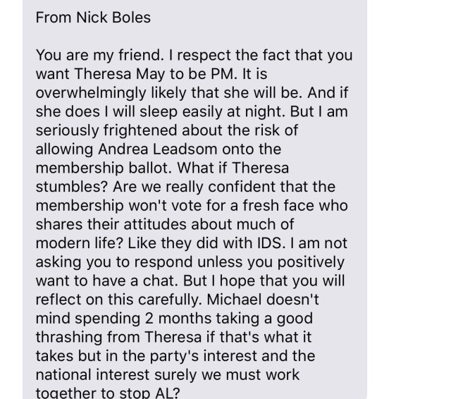 Conservative dirty tricks SMS