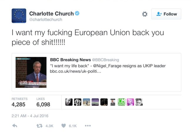 Charlotte Church Tweet 650