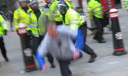 Ian Tolmlison at the hands of the police